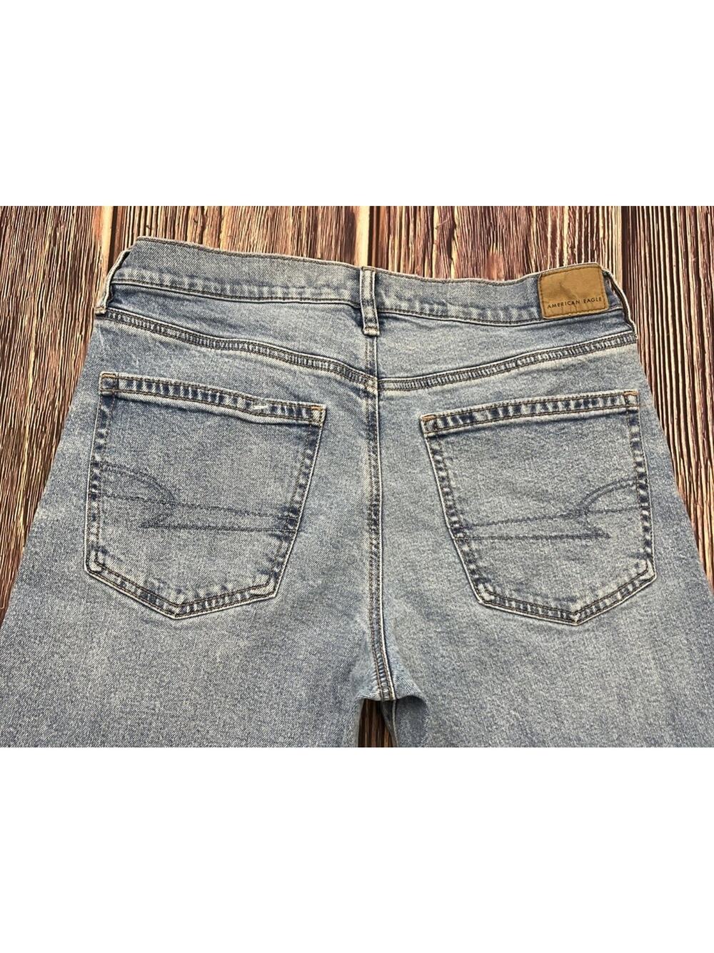 🌺 American Eagle Jeans Womens 6 Regular Stovepipe High Rise Straight Light Wash